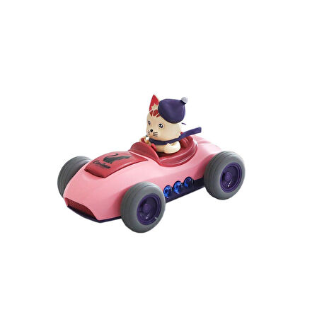 Kız Erkek Çocuk Oyuncak MY66-K2213 Sesli Işıklı Çek Bırak Arabalı Çılgın Kedi Kız Erkek Çocuk Oyunca