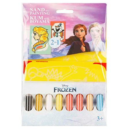 Kız Erkek Çocuk Oyuncak 2in1 Frozen Kum Boyama Seti S00005170 Kız Erkek Çocuk Oyuncak Eğitici Eğlenc