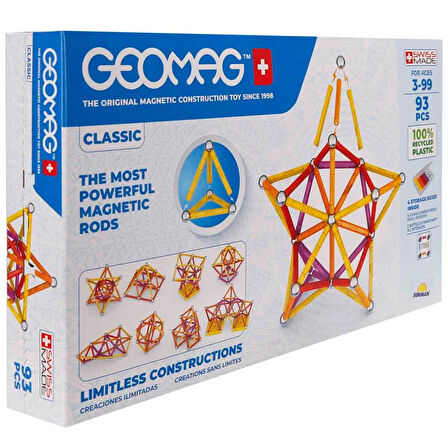 Kız Erkek Çocuk Oyuncak Geomag Classic Manyetik Zeka Oyunu 93 Parça S00000273 Kız Erkek Çocuk Oyunca
