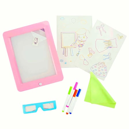Kız Erkek Çocuk Oyuncak 3D Doodle Sihirli Pembe Yazı Tahtası Kız Erkek Çocuk Oyuncak Eğitici Eğlence