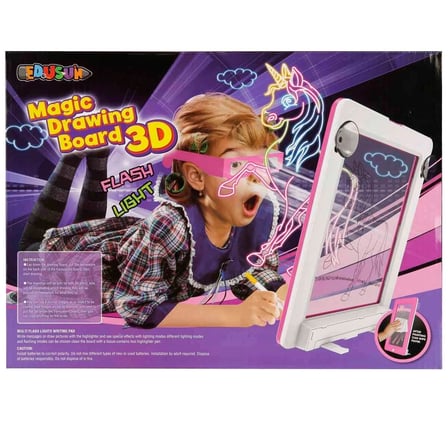 Kız Erkek Çocuk Oyuncak 3D Doodle Sihirli Pembe Yazı Tahtası Kız Erkek Çocuk Oyuncak Eğitici Eğlence