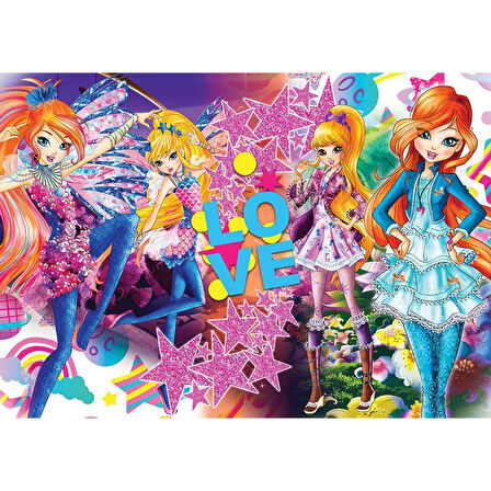 Kız Erkek Çocuk Oyuncak WINX113 KS Winx / 200 Parça Puzzle Kız Erkek Çocuk Oyuncak Eğitici Eğlenceli