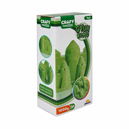 Kız Erkek Çocuk Oyuncak Fun Dough Kinetik Kum 1000 g Yeşil Kız Erkek Çocuk Oyuncak Eğitici Eğlenceli