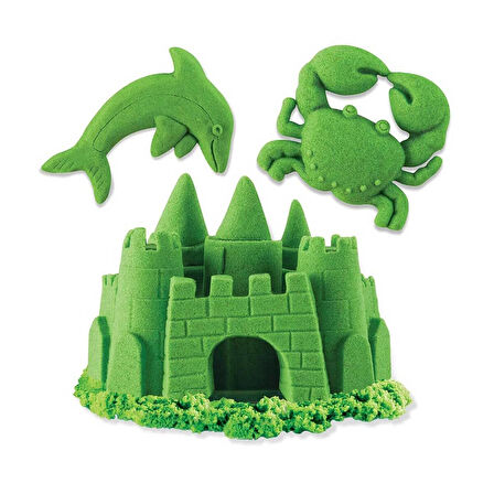 Kız Erkek Çocuk Oyuncak Fun Dough Kinetik Kum 1000 g Yeşil Kız Erkek Çocuk Oyuncak Eğitici Eğlenceli