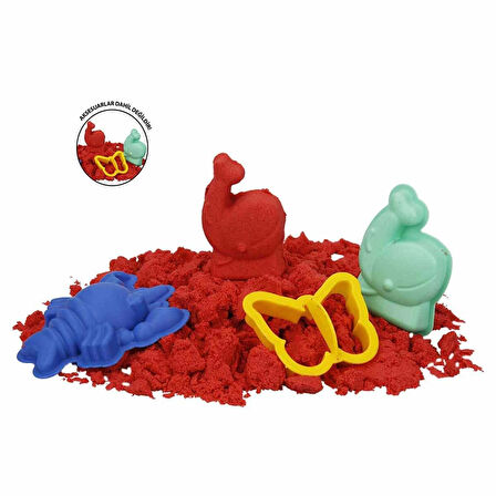 Kız Erkek Çocuk Oyuncak Fun Dough Kinetik Kum 1000 g Kırmızı Kız Erkek Çocuk Oyuncak Eğitici Eğlence