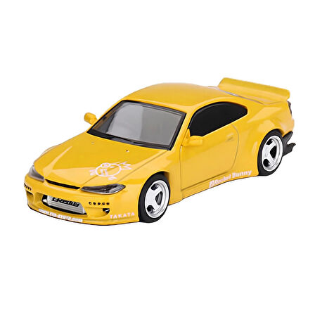 Kız Erkek Çocuk Oyuncak Mini GT 1/64 Nissan Silvia (S15) Rocket Bunny Bronze Yellow MGT00643 Kız Erk