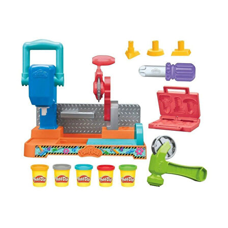Kız Erkek Çocuk Oyuncak F9141 Play-Doh Renkli El Aletleri Tezgahı Oyun Seti +3 yaş Kız Erkek Çocuk O