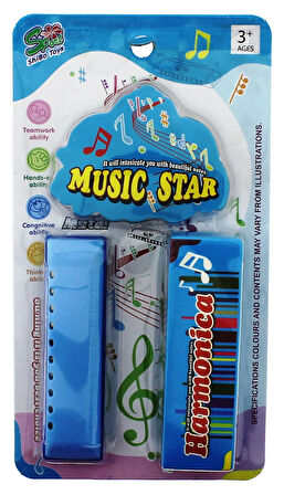 Kız Erkek Çocuk Oyuncak Mavi Harmonika Kız Erkek Çocuk Oyuncak Eğitici Eğlenceli Oyuncak