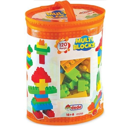 Kız Erkek Çocuk Oyuncak 01255 Dede, Multi Bloklar 120 Parça Kız Erkek Çocuk Oyuncak Eğitici Eğlencel