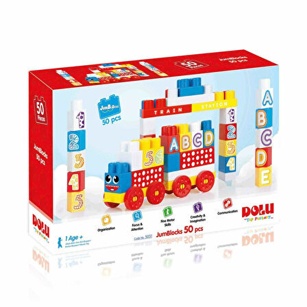Kız Erkek Çocuk Oyuncak 5031 Dolu, Mega Blok Seti 50 Parça Kız Erkek Çocuk Oyuncak Eğitici Eğlenceli