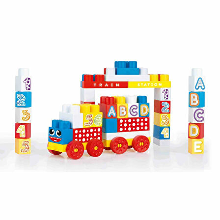 Kız Erkek Çocuk Oyuncak 5031 Dolu, Mega Blok Seti 50 Parça Kız Erkek Çocuk Oyuncak Eğitici Eğlenceli