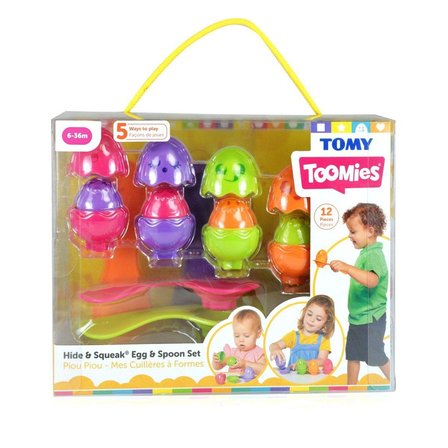 Kız Erkek Çocuk Oyuncak 73082 Tomy, Saklambaçlı Yumurtalar Kaşık Seti, 6-36 ay Kız Erkek Çocuk Oyunc