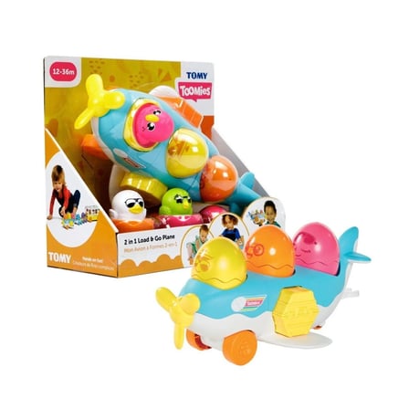 Kız Erkek Çocuk Oyuncak 73147 Tomy, 2si1 arada Uçak ve Saklambaçlı Yumurtalar, 12-36 ay Kız Erkek Ço