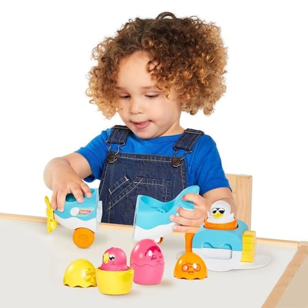 Kız Erkek Çocuk Oyuncak 73147 Tomy, 2si1 arada Uçak ve Saklambaçlı Yumurtalar, 12-36 ay Kız Erkek Ço