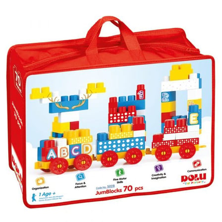 Kız Erkek Çocuk Oyuncak 5028 OYUNCAK ÇANTALI MEGA BLOK 70 LI Kız Erkek Çocuk Oyuncak Eğitici Eğlence