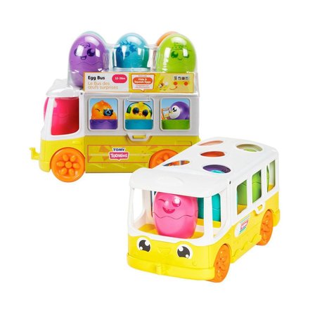 Kız Erkek Çocuk Oyuncak 73098 Tomy, Yumurta Otobüsü, 12-36 ay Kız Erkek Çocuk Oyuncak Eğitici Eğlenc