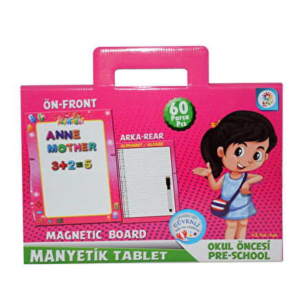 Kız Erkek Çocuk Oyuncak LC7164 Laço, Manyetik Tablet Pembe Kız Erkek Çocuk Oyuncak Eğitici Eğlenceli