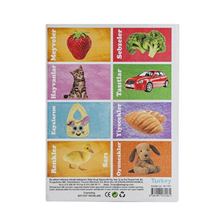 Kız Erkek Çocuk Oyuncak 1161 DıyToy, Flash Cards - İlk 50 Sözcük / +12 ay Kız Erkek Çocuk Oyuncak Eğ