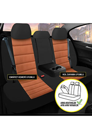 KZY UNİVERSAL ONİKS TABA Renault Clio 2 Uyumlu Oto Koltuk Kılıfı