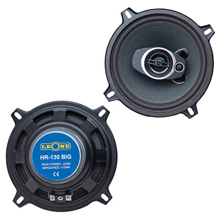 HR-130 BIG 13 CM 220 WATT MAX 110 WATT RMS 3 YOLLU 2Lİ TAKIM KUTULU OTO HOPARLÖR