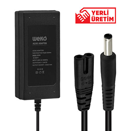 24 VOLT - 1.9 AMPER 4.5*3.0 UÇLU YERLİ ÜRETİM NOTEBOOK ADAPTÖR