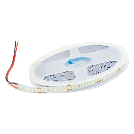 COB LED ŞERİT BUZ MAVİ 3000K FOSFORLU 12 VOLT 200 LED 5 METRE