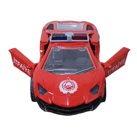 Çek Bırak Metal Araba Lamborgini  - İtfaiye