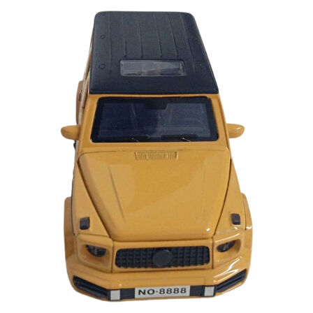 Çek Bırak Metal Sesli SUV Araba 1:32 - Hardal Rengi