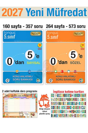 5. sınıf 2027 0'dan 5'e Sayısal Sözel Konu Anlatımlı Soru Bankası Seti