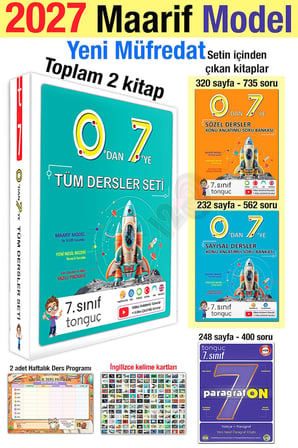 7. Sınıf 2027 0'dan 7'ye Konu Anlatımlı Soru Bankası Seti Paragrafon Yeni Müfredat Maarif Modeli