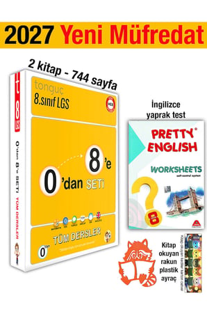 0'dan 8'e Hazırlık Seti 2027 Sayısal Sözel 2 Kitap 8. Sınıf İngilizce Yaprak Test