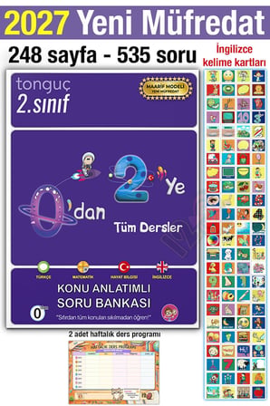2. Sınıf 2027 0'dan 2'ye Konu Anlatımlı Soru Bankası Türkçe Matematik Hayat Bilgisi İngilizce