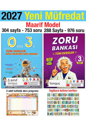 3. Sınıf 2027 Tüm Dersler 0'dan 3'e Konu Anlatımlı Zoru Soru Bankası Maarif Model