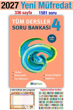 4. Sınıf 2027 Tüm Dersler Soru Bankası Türkçe Matematik Fen Sosyal İngilizce