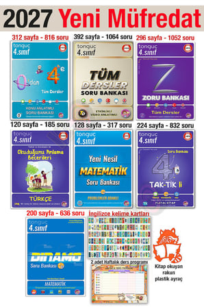 4. Sınıf 2027 Şampiyon Seti 7 Kitap Konu Anlatımlı Soru Bankası Okuduğunu Anlama Matematik Tüm Ders