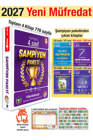 4. Sınıf Şampiyon Paketi 2027 Yeni Müfredat