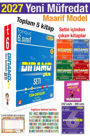 6. Sınıf 2027 Dinamo Tüm Dersler Paragrafon Soru Bankası Seti Maarif Model 6 Kitap
