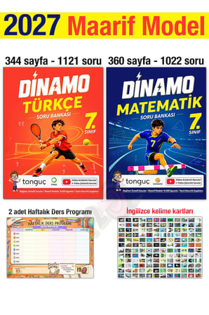 7. Sınıf 2027 Türkçe Matematik Dinamo Soru Bankası Maarif Yeni Müfredat Bağlam Temelli