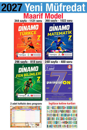 7. Sınıf 2027 Türkçe Matematik Fen Bilimleri Dinamo Paragrafon Soru Bankası Maarif Yeni Müfredat Bağ