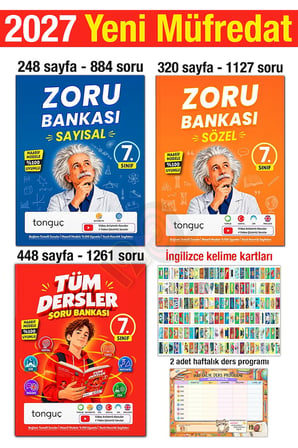 7. Sınıf 2027 Tüm Dersler Soru Sayısal Sözel Zoru Bankası Seti Maarif Model Bağlam Temelli