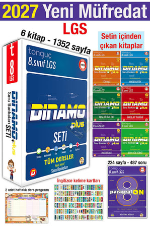 8. Sınıf 2027 Dinamo Tüm Dersler ve Paragraf Soru Bankası Seti 7 Kitap Yeni Müfredat