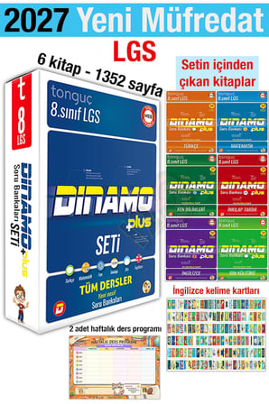 8. Sınıf 2027 Dinamo Tüm Dersler Soru Bankası Seti 6 Kitap Yeni Müfredat