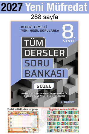 8. Sınıf 2027 Sözel Soru Bankası Türkçe İnkılap Din İngilizce