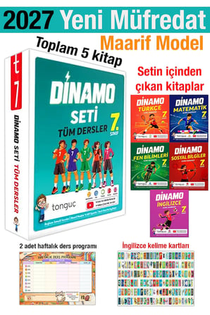 7. Sınıf 2027 Dinamo Tüm Dersler Soru Bankası Seti 5 Kitap Maarif Model Bağlam Temelli
