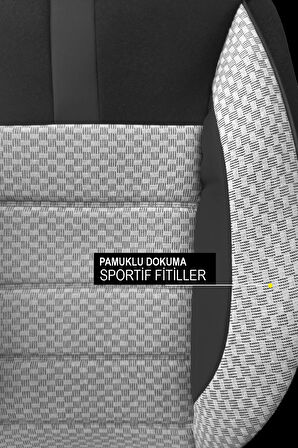 Renault Duster I (facelift 2013) 1.5 Dci (110 Hp) 2014  UYUMLU TAM SET OTO KOLTUK KILIFI GRİ