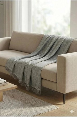 Pamuklu Koltuk Örtüsü Çok Amaçlı Çekyat Örtüsü Kaydırmaz Terletmez Koltuk Şalı 170x220 cm