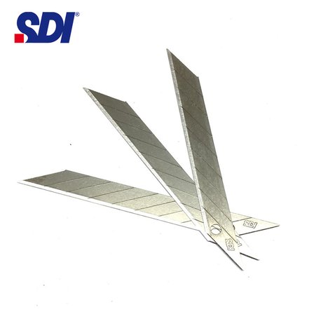 SDI 1361 Çelik Maket Bıçağı Falçata Ucu Yedeği 9mm 30 Derece Küçük 20'li