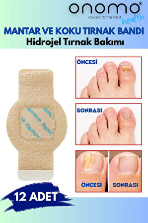 Onomo Health Tırnak Mantari Bandı, Hidrojel Tırnak Bakımı 12 Adet