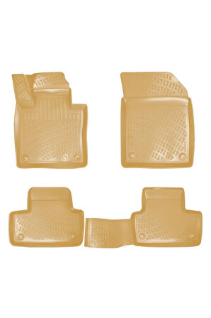 Volvo XC-60 2021 Araca Özel Tasarım 3D Havuzlu Bej Paspas