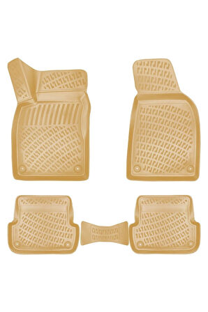 Audi A4 B7 2006 Araca Özel Tasarım 3D Havuzlu Bej Paspas